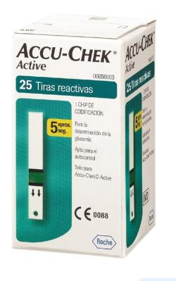 ACCU CHEK ACTIVE X25 TIRAS