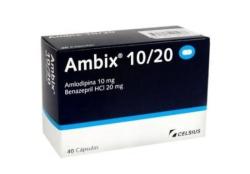 AMBIX 10/20 X 20CAP amlodipina 10mg benazepril HCI20mg