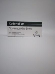 XEDENOL 50 X 10 diclofenac sodico