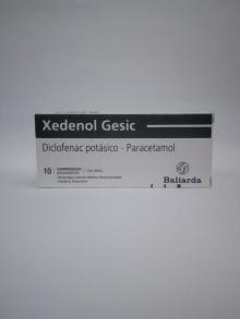 Xedenol Gesic x 10 diclofenac potasico paracetamol